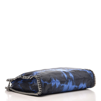 Stella McCartney Tie Dyed Satin Small Falabella Fold Over Tote Cerulean 4 of 7