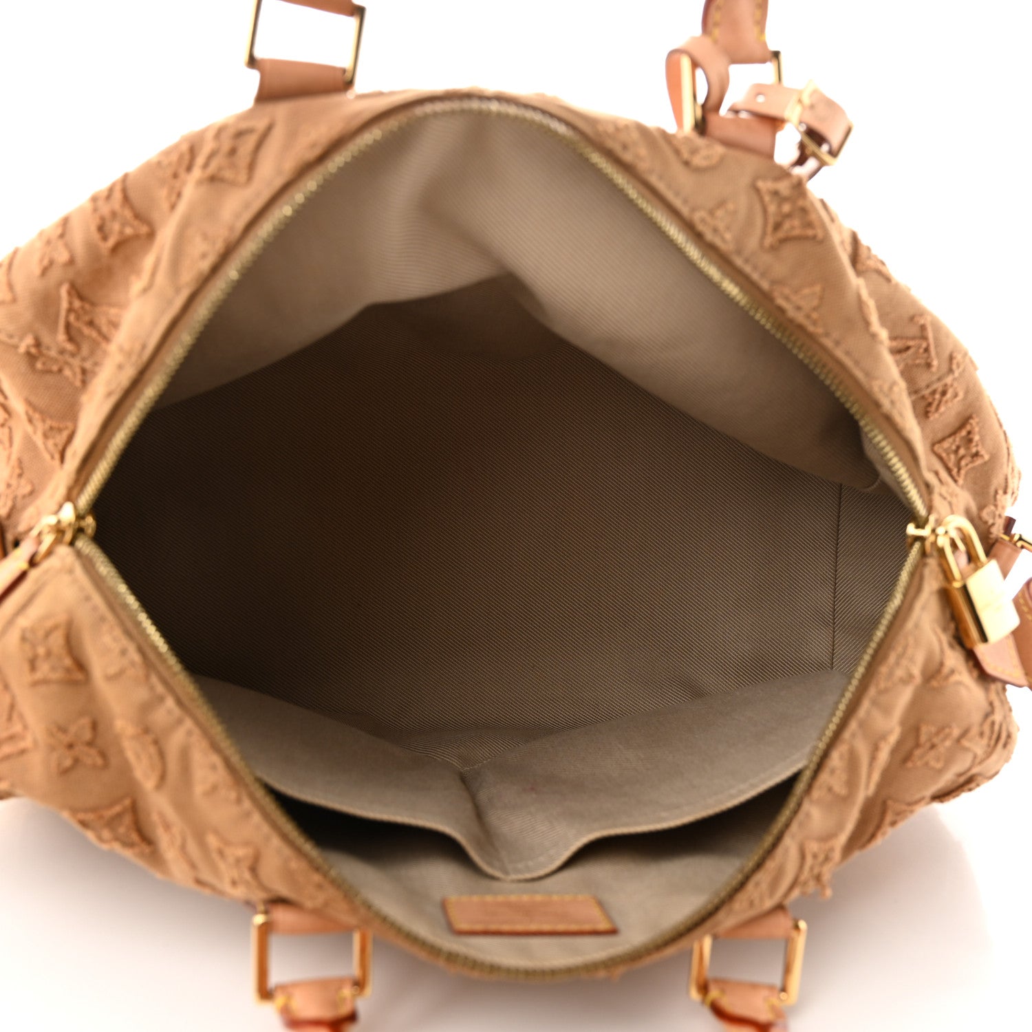 Louis Vuitton Denim Monogram Stone Speedy Bandouliere 35 Caramel 5 of 10