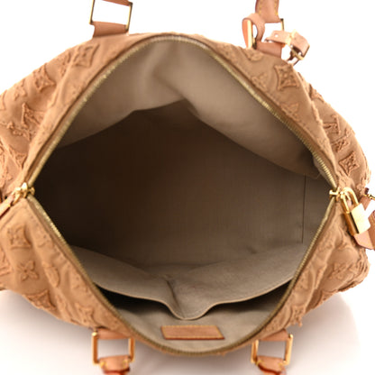 Louis Vuitton Denim Monogram Stone Speedy Bandouliere 35 Caramel 5 of 10