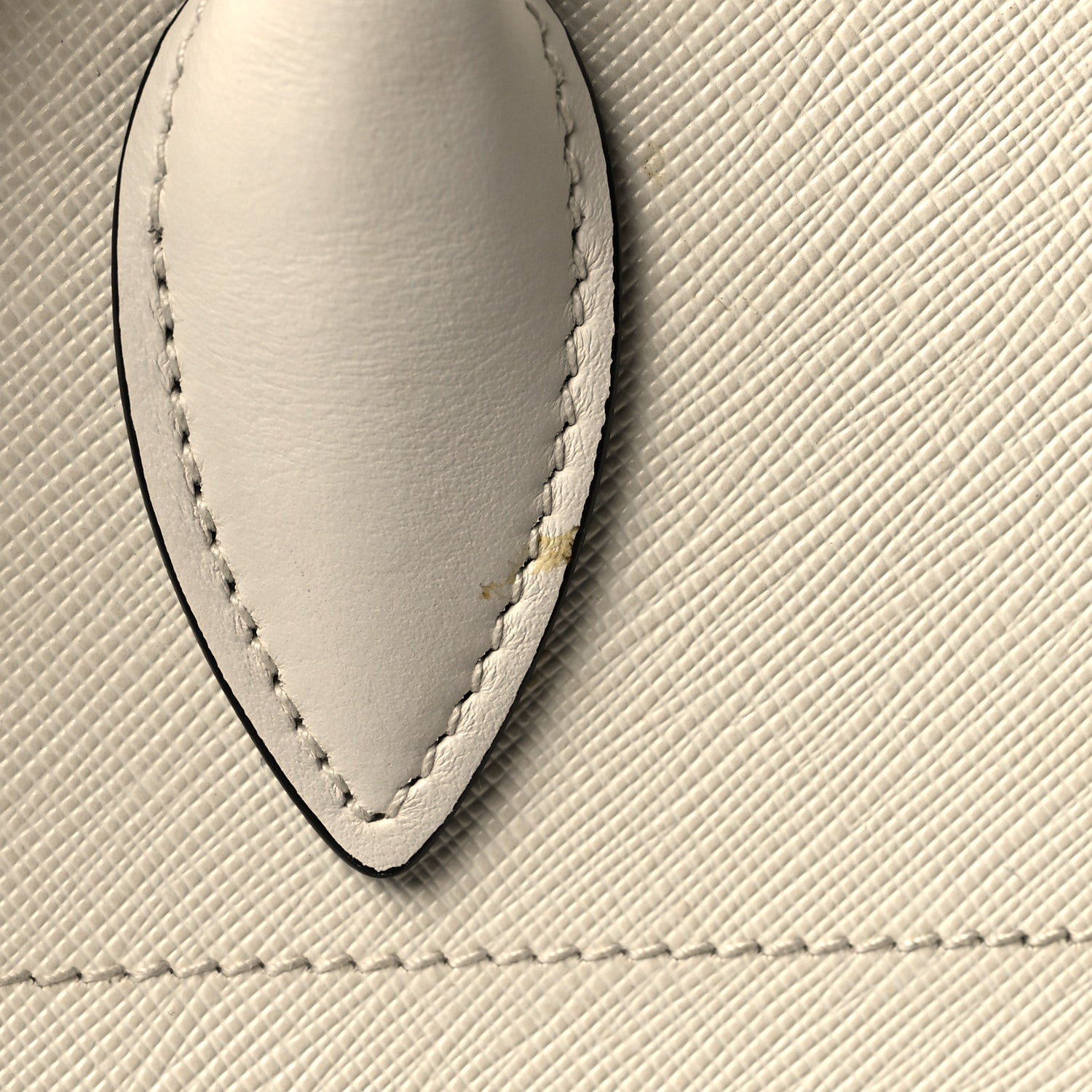 Prada Saffiano City Calfskin Greche Paradigme Bag White Black 14 of 15
