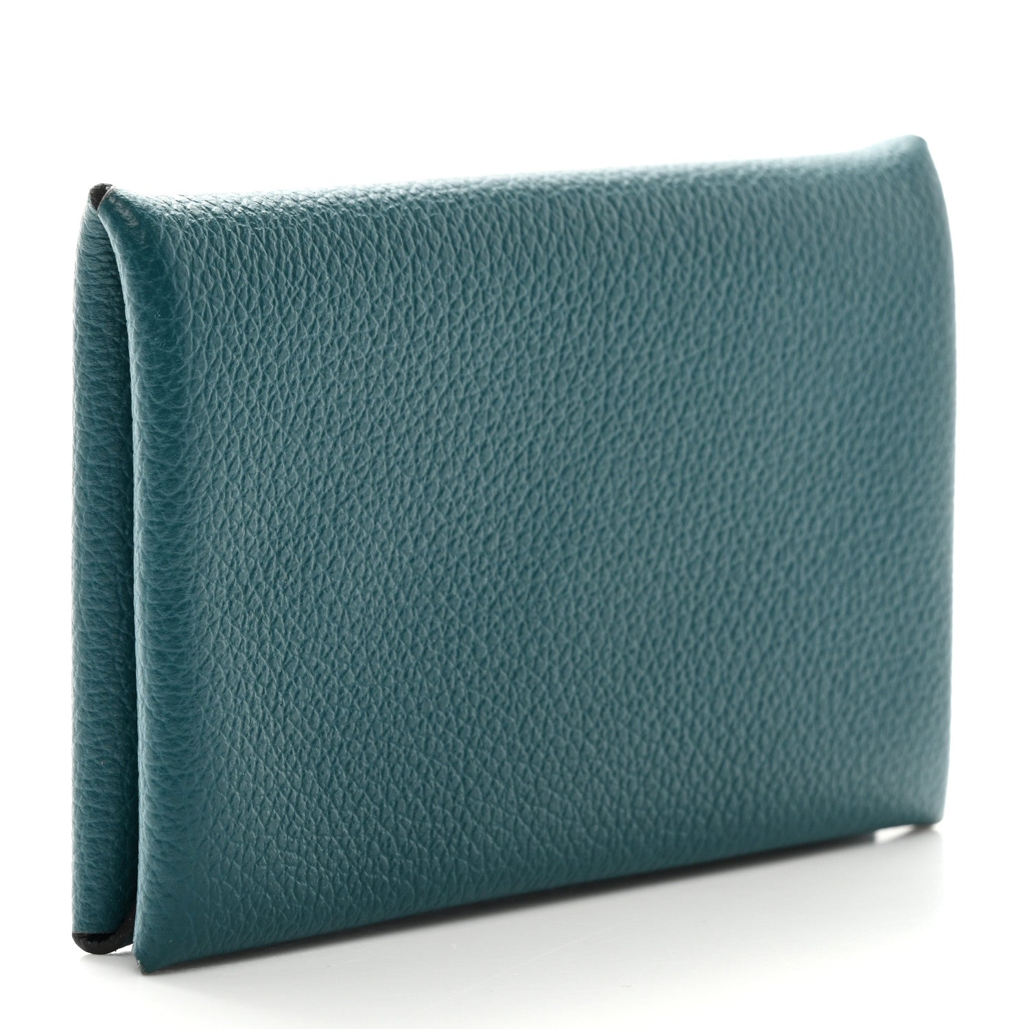 Hermes Evercolor Calvi Card Case Vert Bosphore 3 of 7