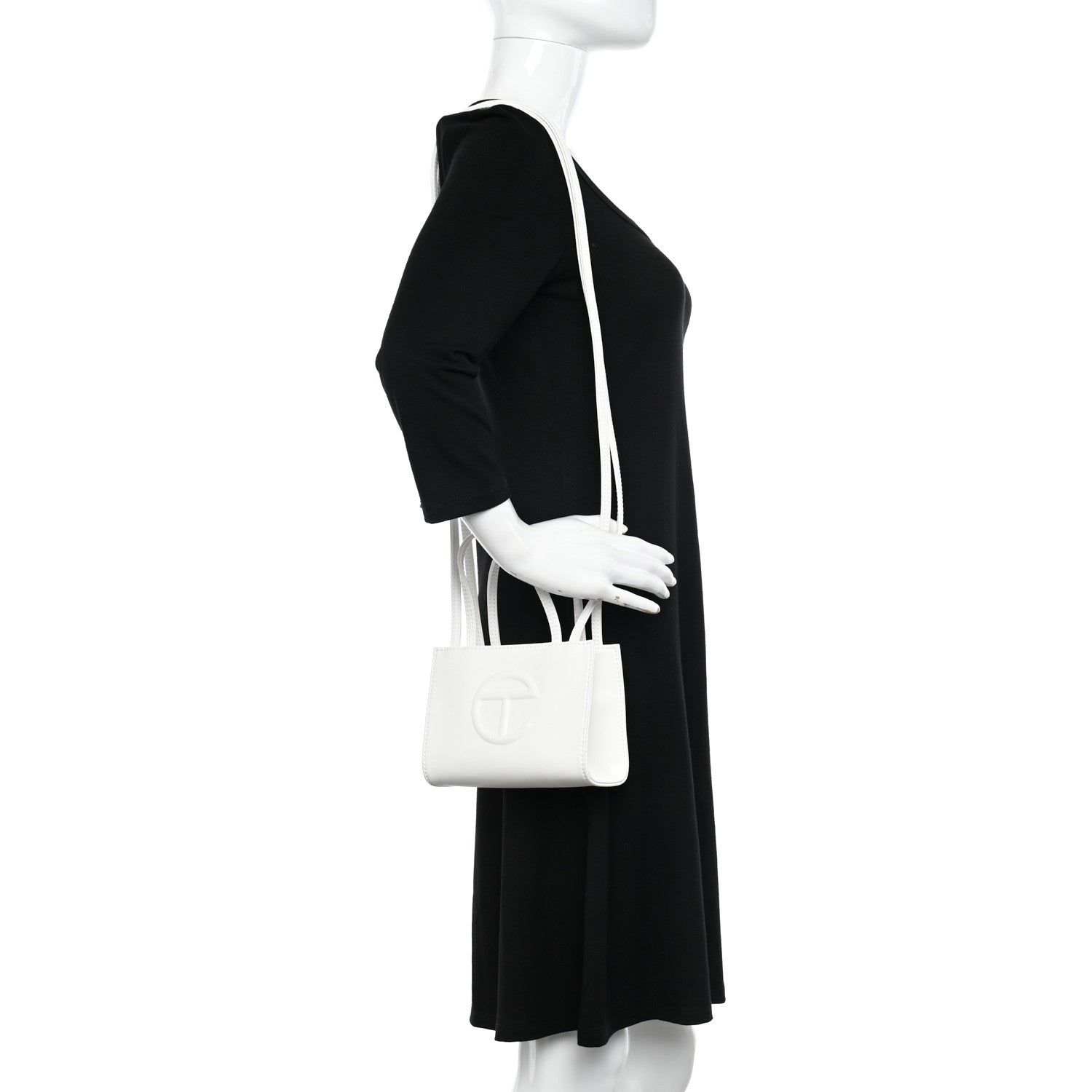 Telfar Vegan Leather Small Shopping Bag White 2 of 12