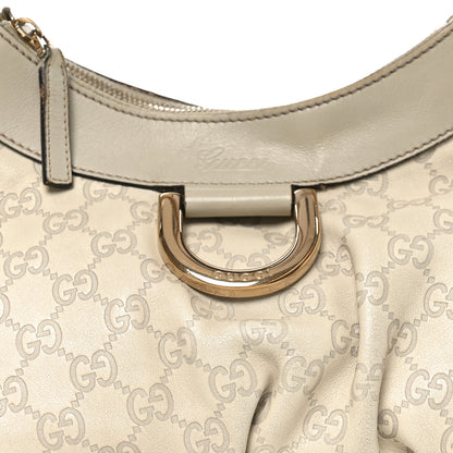 Gucci Guccissima Medium D Gold Hobo Off White 8 of 11