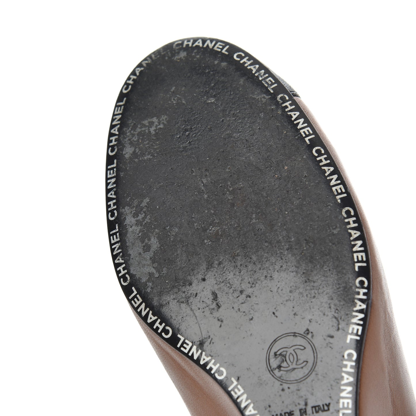 Lambskin Cap Toe Wedges 36 Brown Black