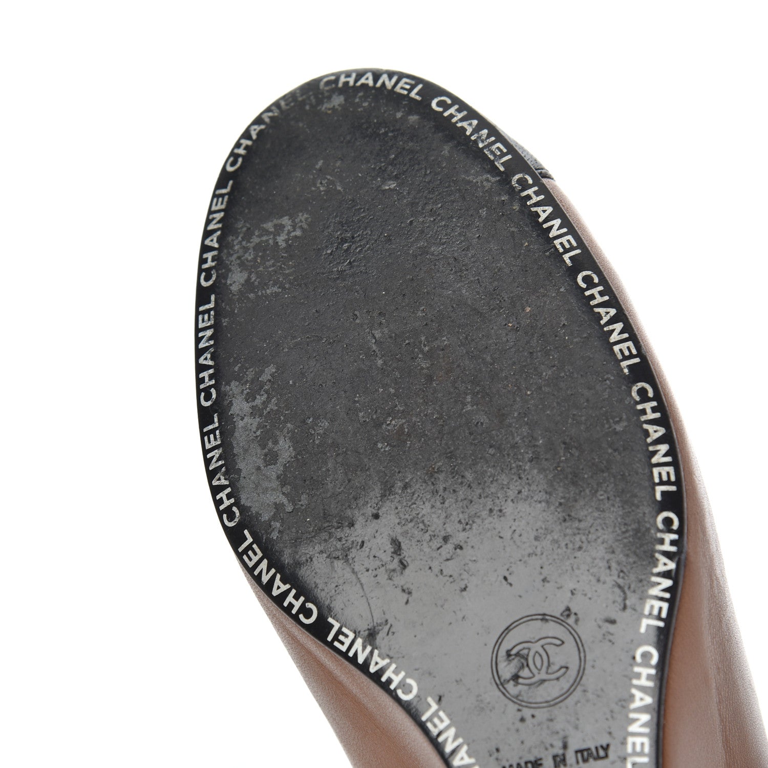 Chanel Lambskin Cap Toe Wedges 36 Brown Black 18 of 21