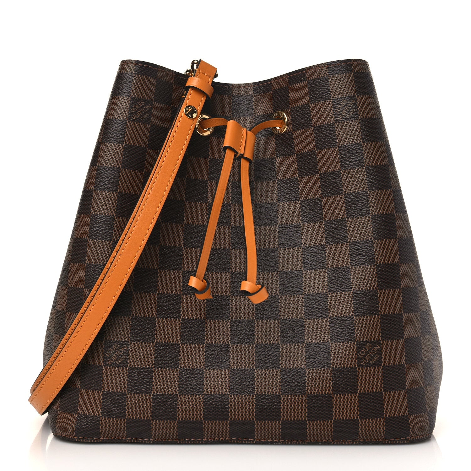 Louis Vuitton Damier Ebene Neonoe MM Safran 1 of 9