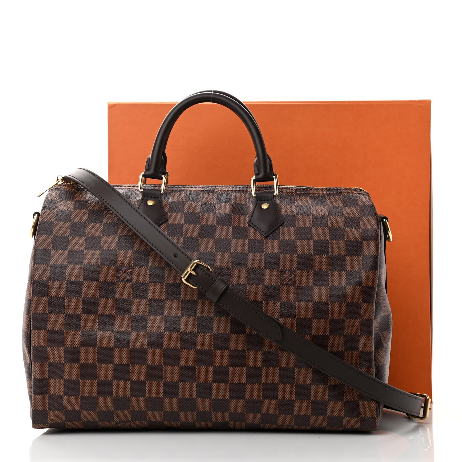 Louis Vuitton Damier Ebene Speedy Bandouliere 35 10 of 10