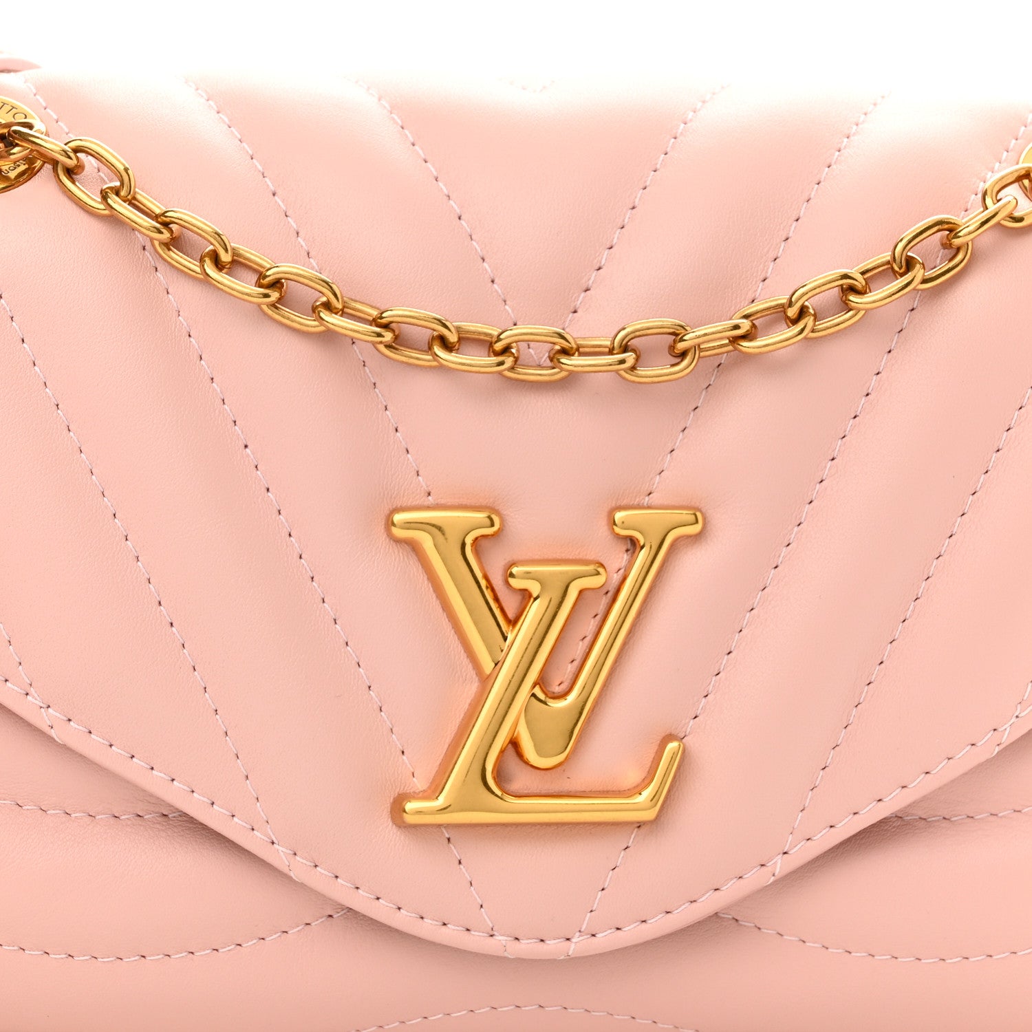 Louis Vuitton Calfskin New Wave Chain MM NM Rose Ballerine 7 of 10