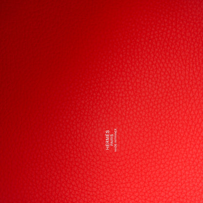 Hermes Taurillon Clemence Picotin Lock 26 GM Bougainvillea 9 of 11