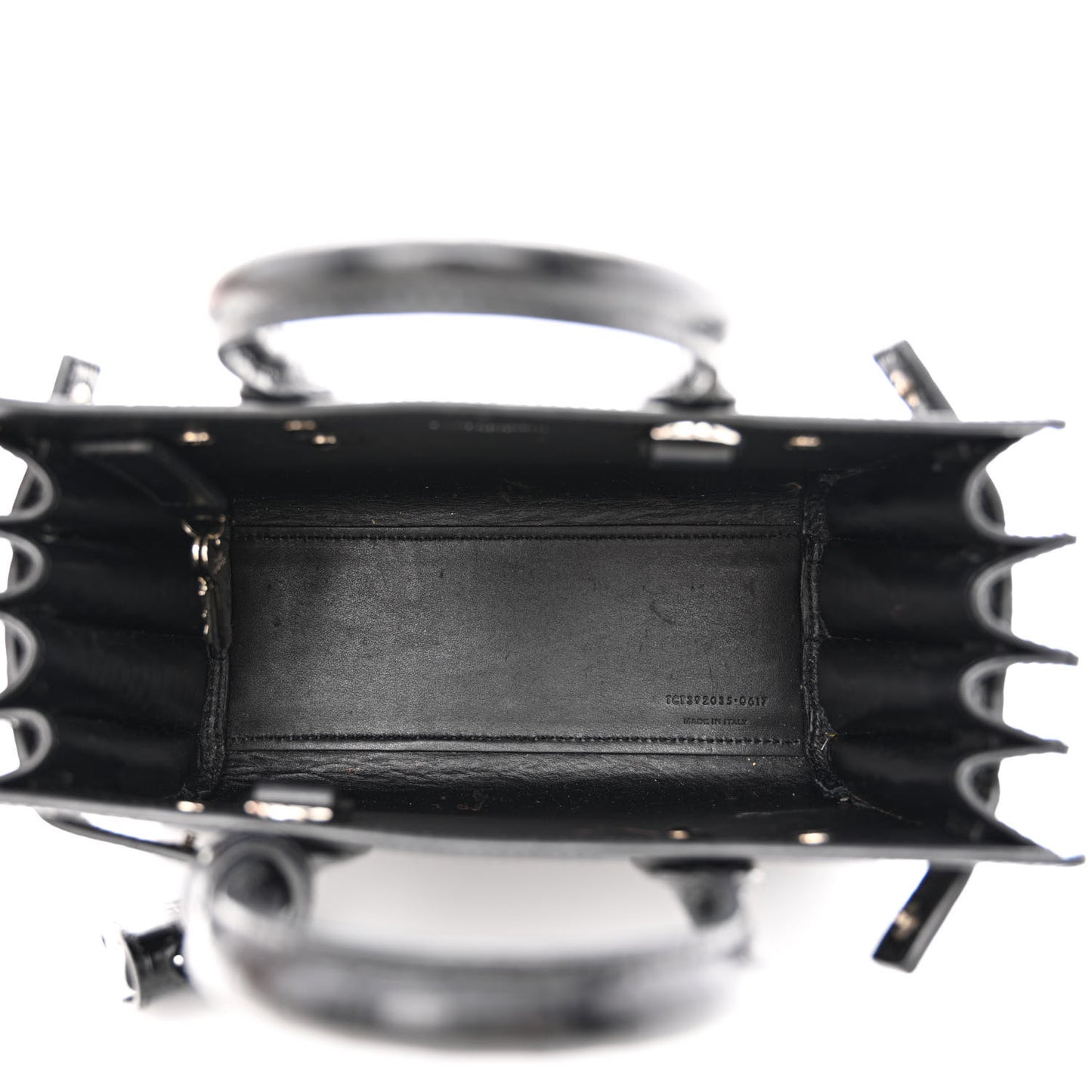 Calfskin Crocodile Embossed Nano Sac De Jour Black