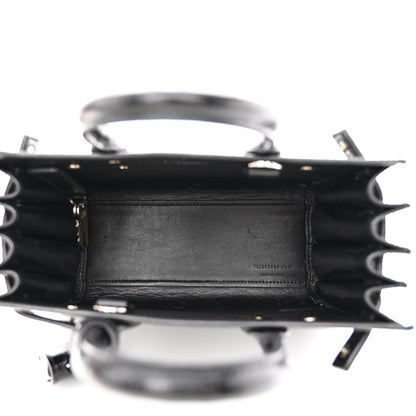 Saint Laurent Calfskin Crocodile Embossed Nano Sac De Jour Black 5 of 11
