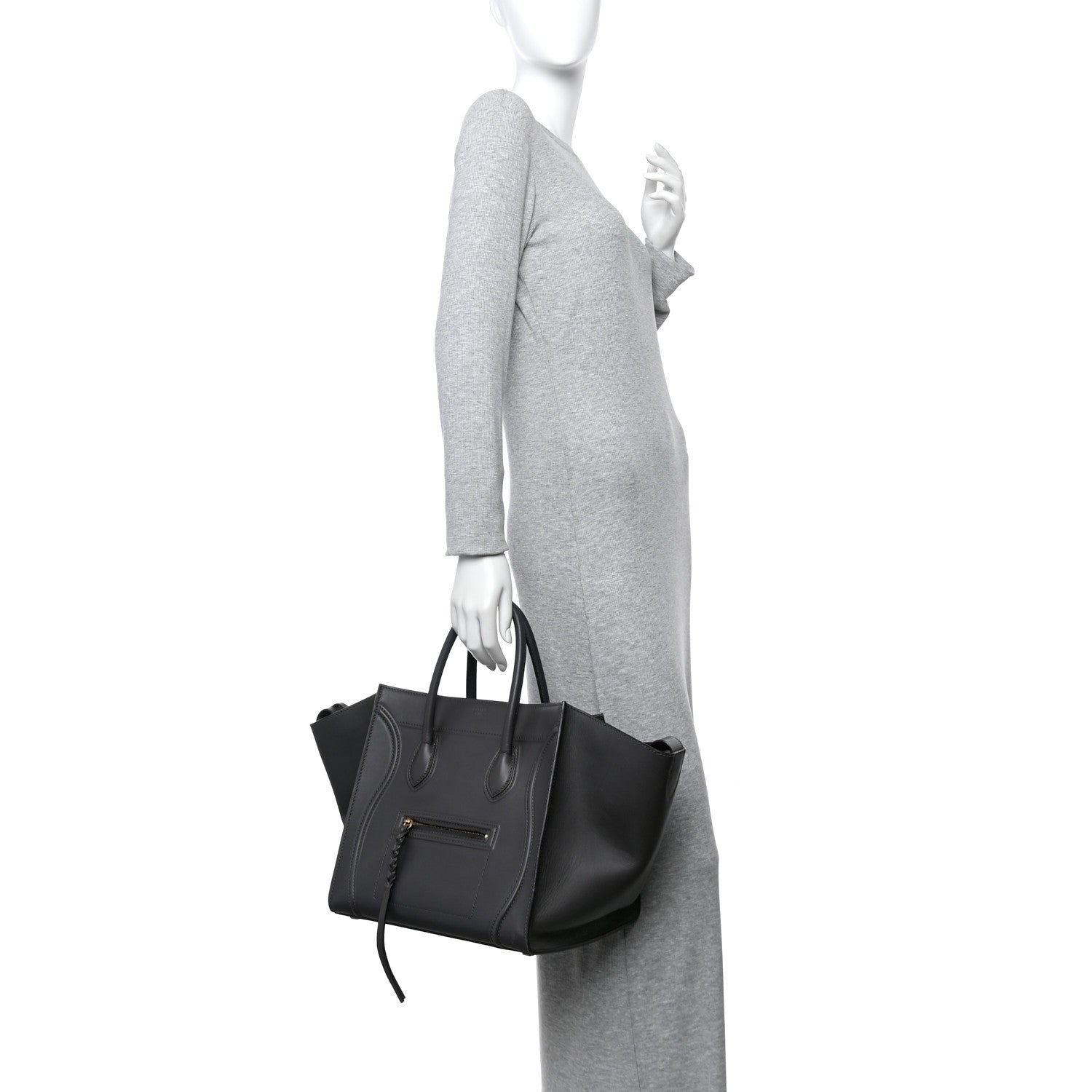Celine Smooth Calfskin Medium Phantom Luggage Grey 3 of 25