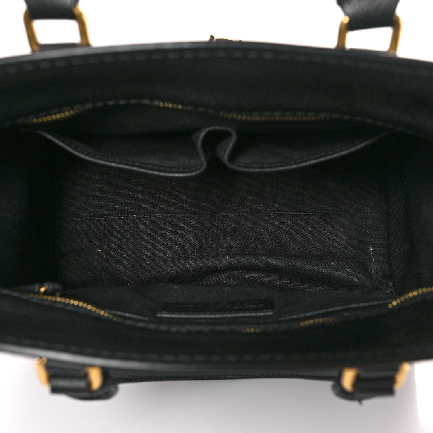Alexander McQueen Pebbled Calfskin Padlock Pocket Tote Black 5 of 10