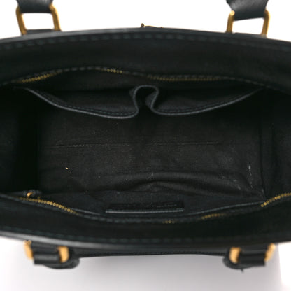 Alexander McQueen Pebbled Calfskin Padlock Pocket Tote Black 5 of 10