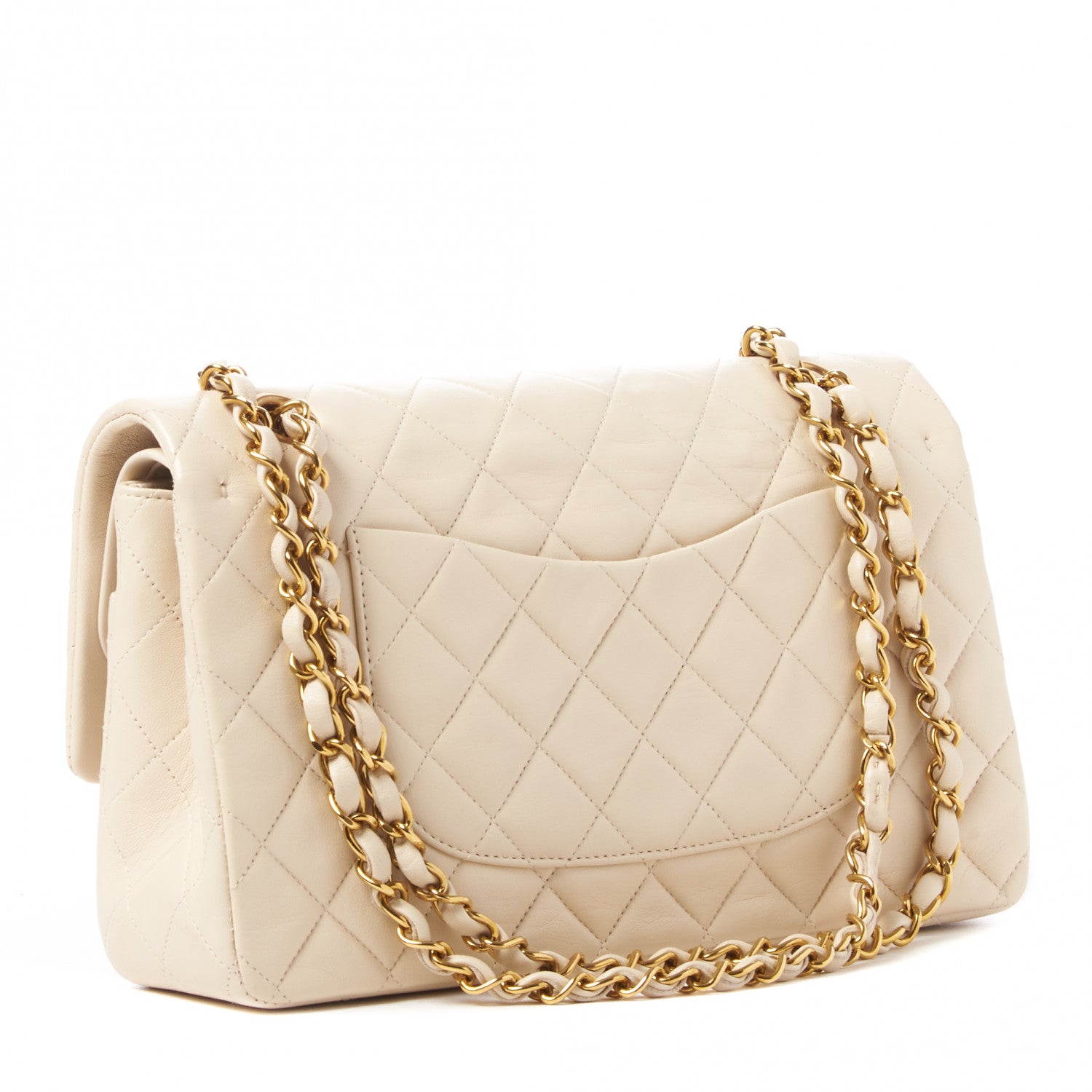 Chanel Lambskin Quilted Medium Double Flap Light Beige 2 of 11