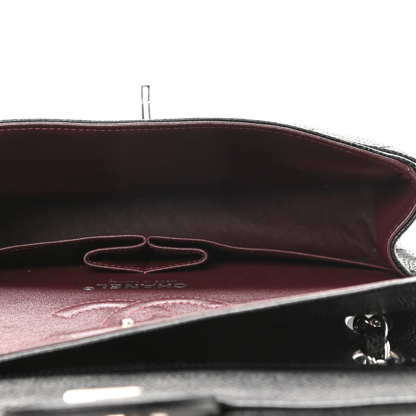 Caviar Quilted Small Double Flap Black