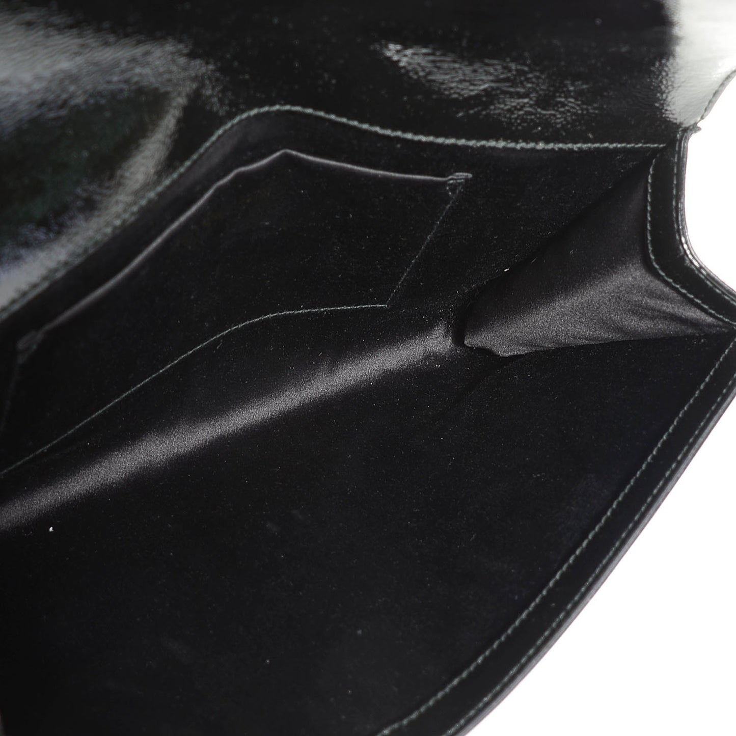 Textured Patent Monogram Large Belle De Jour Clutch Black