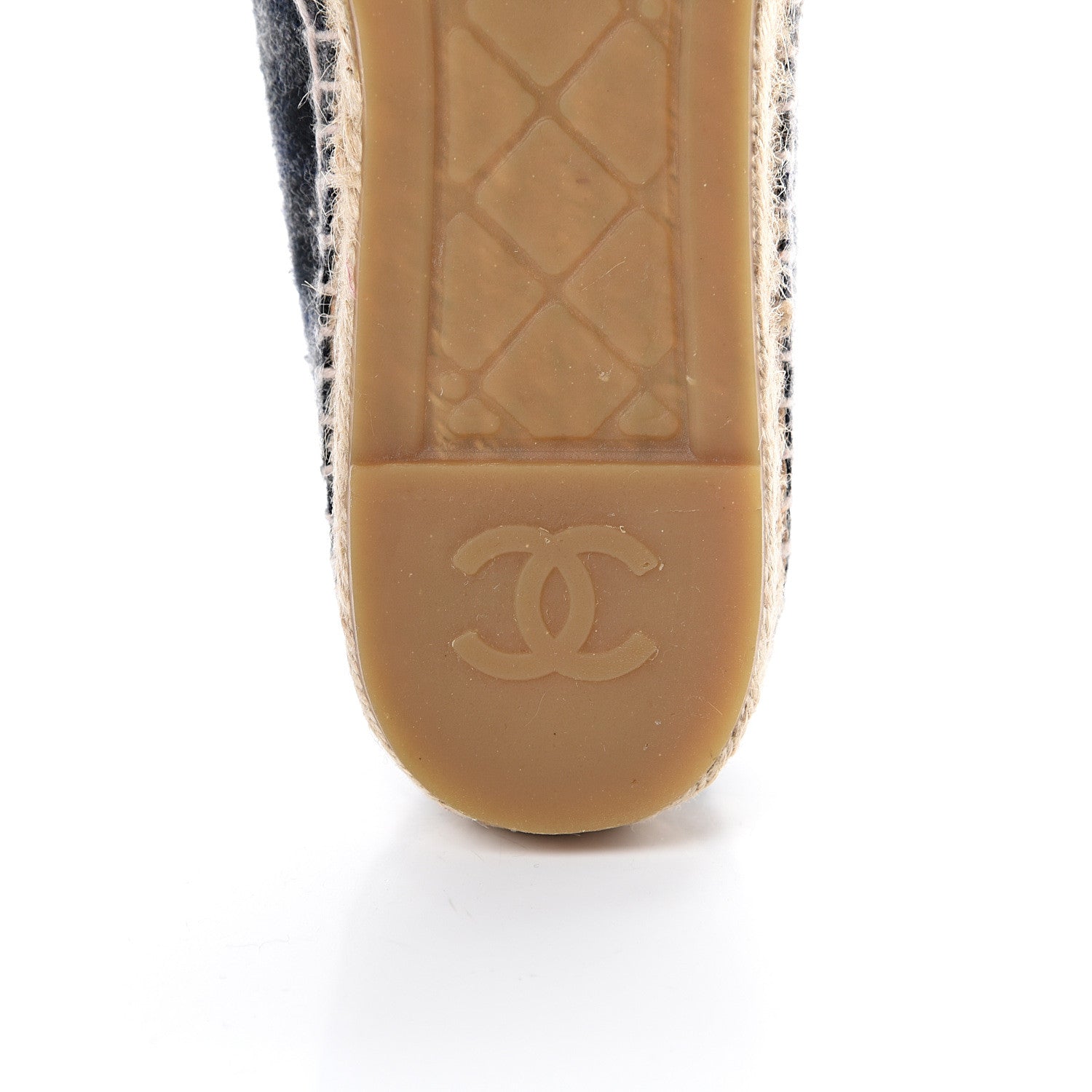 Chanel Flannel CC Espadrilles 40 Black Grey 8 of 10