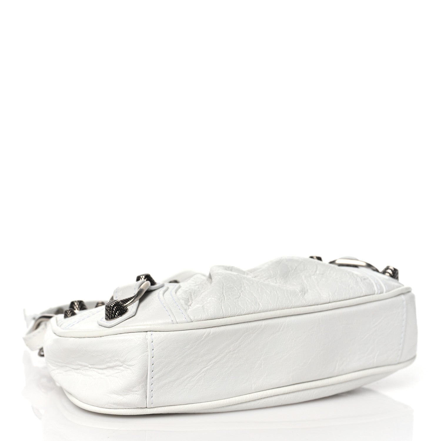 Balenciaga Agneau Arena Le Cagole Mini Purse With Chain Optic White 3 of 7