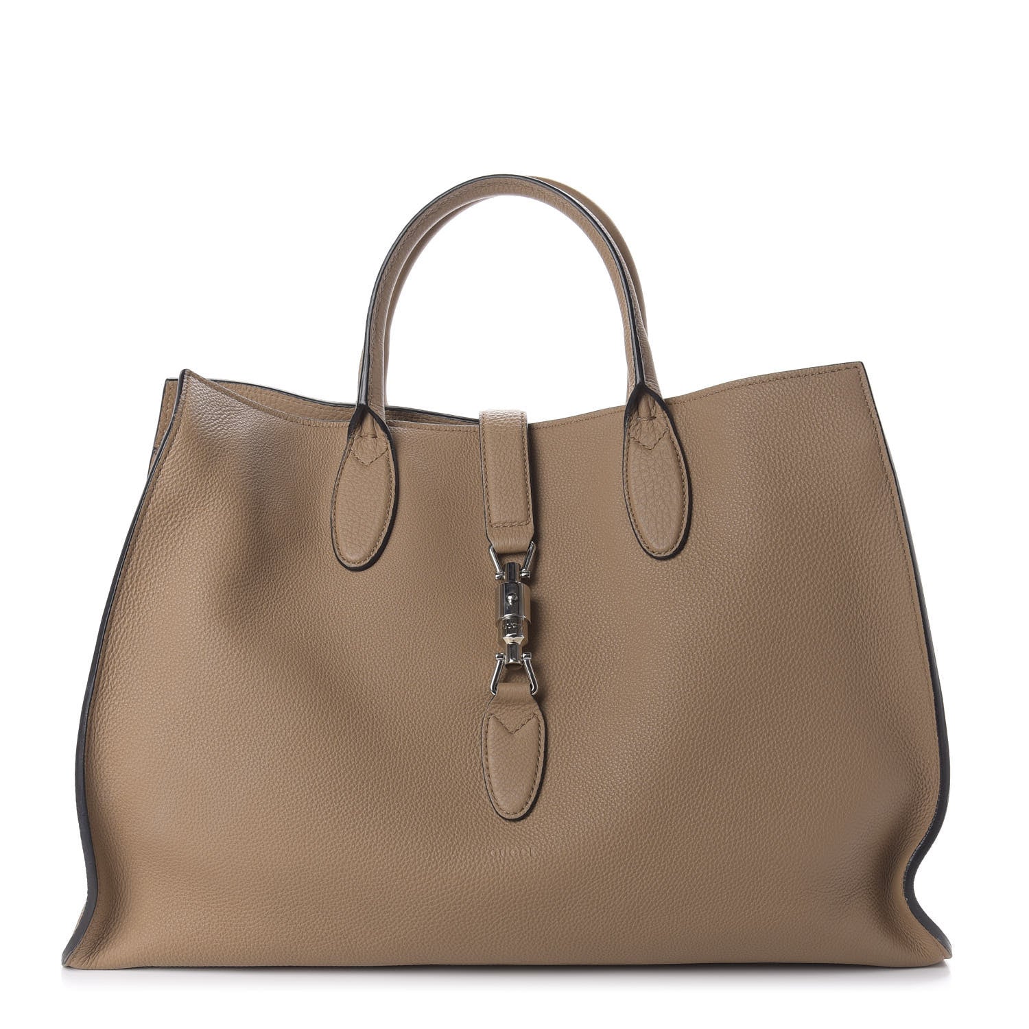 Gucci Soft Calfskin Medium Jackie Top Handle Bag Classic Camel 1 of 14