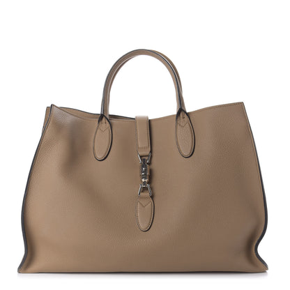 Gucci Soft Calfskin Medium Jackie Top Handle Bag Classic Camel 1 of 14