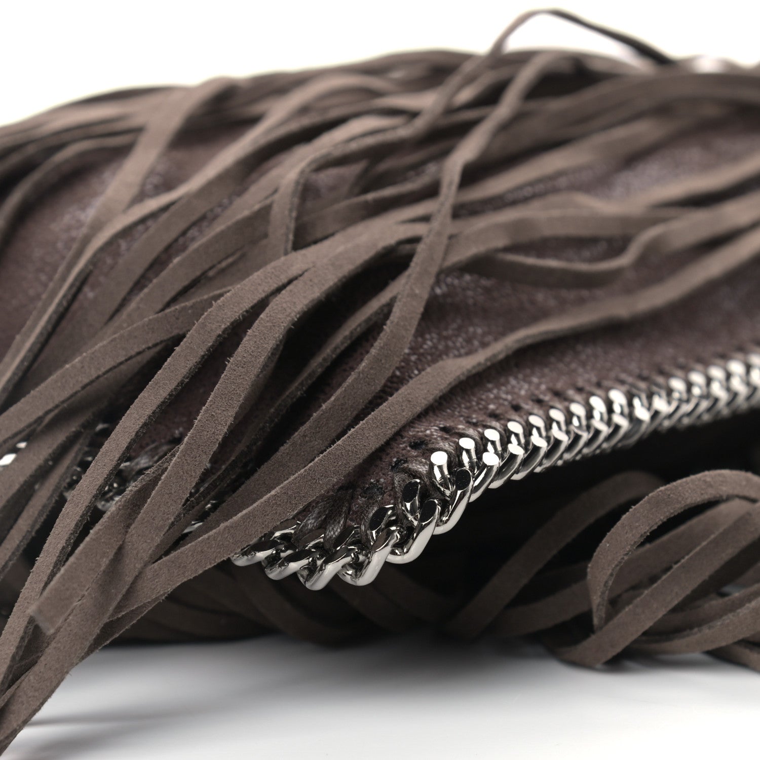 Stella McCartney Shaggy Deer Fringe Flat Crossbody Brown 8 of 8