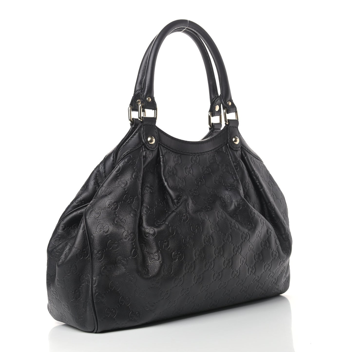 Guccissima Medium Sukey Tote Black