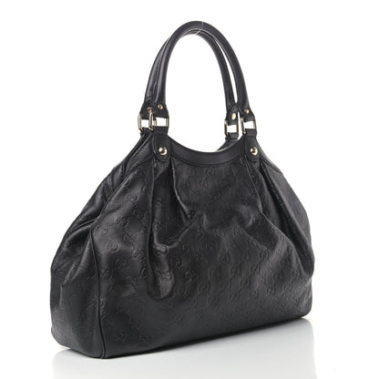 Gucci Guccissima Medium Sukey Tote Black 3 of 18