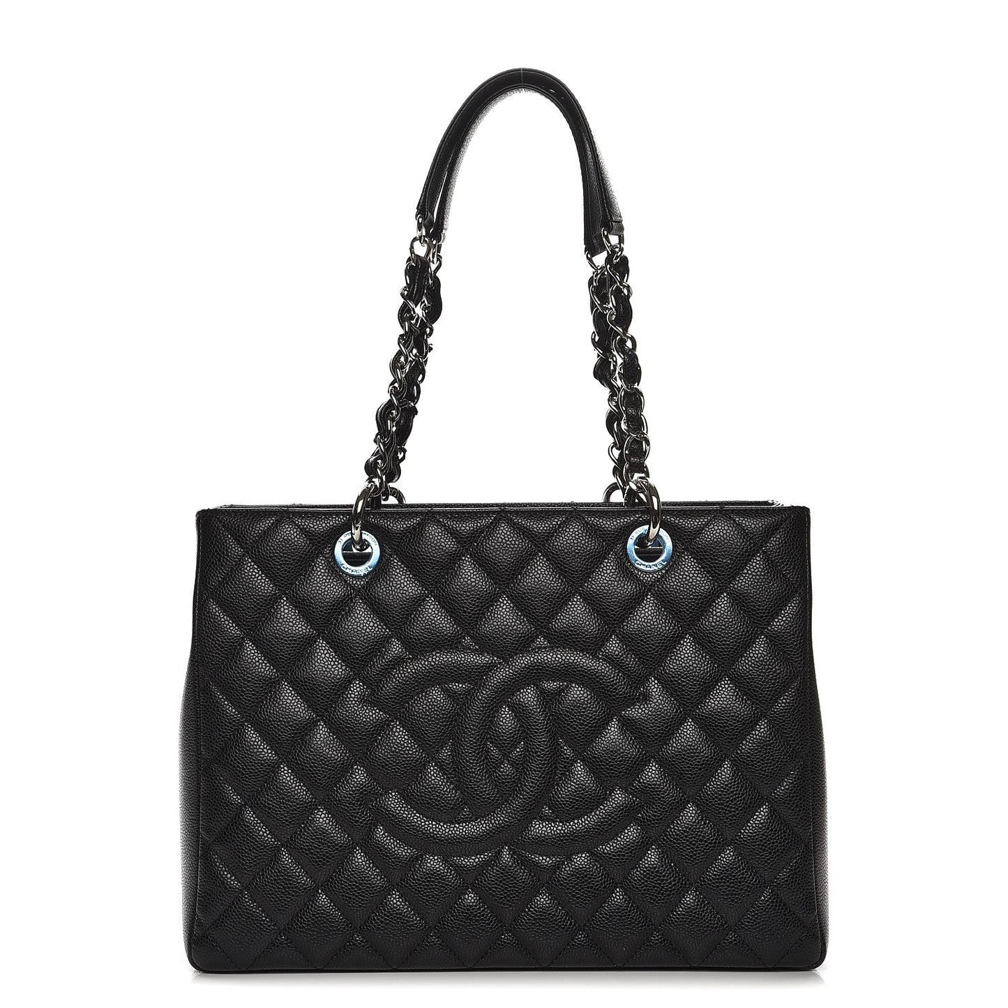 Caviar Quilted Grand Shopping Tote GST Black