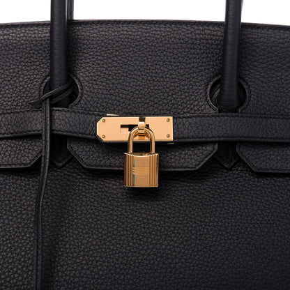Hermes Taurillon Clemence Birkin 35 Bleu Ocean 6 of 8