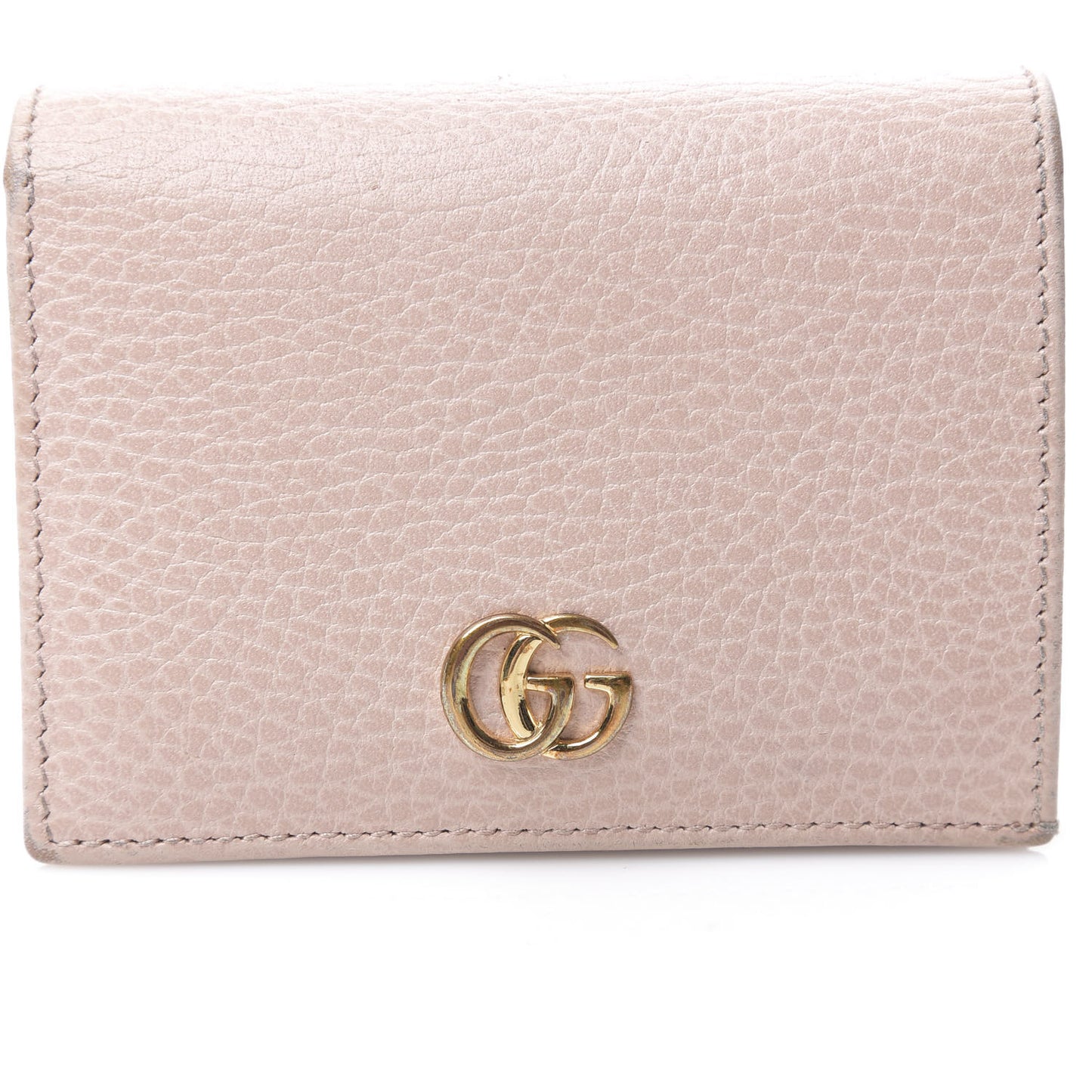 Dollar Calfskin GG Marmont Card Case Perfect Pink