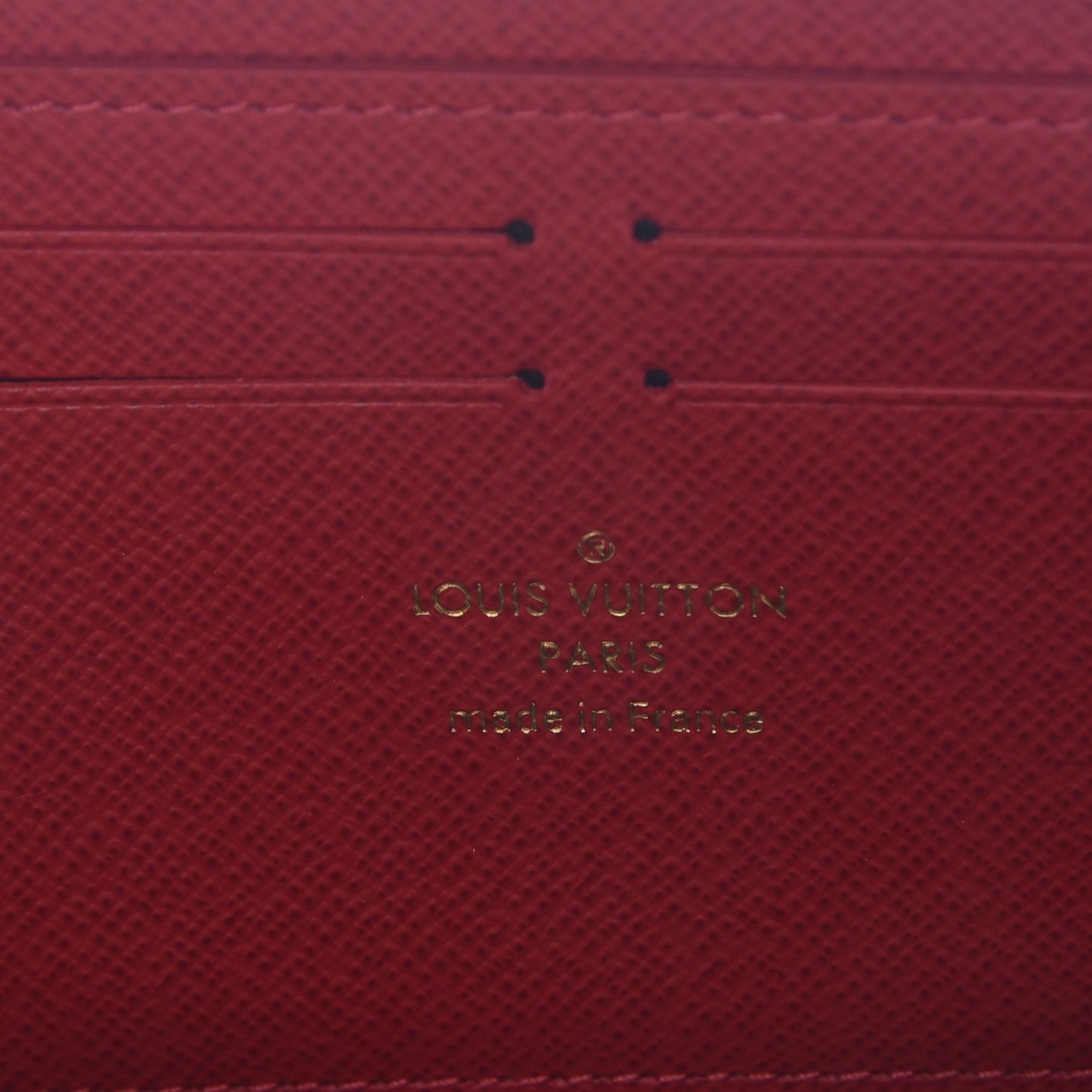 Damier Ebene Clemence Wallet Cherry