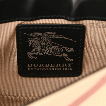 Burberry Nova Check Patent Calfskin Flap Shoulder Bag Black 6 of 13