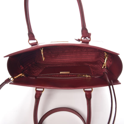 Prada Saffiano Lux Double Handle Shopping Tote Cerise 6 of 12