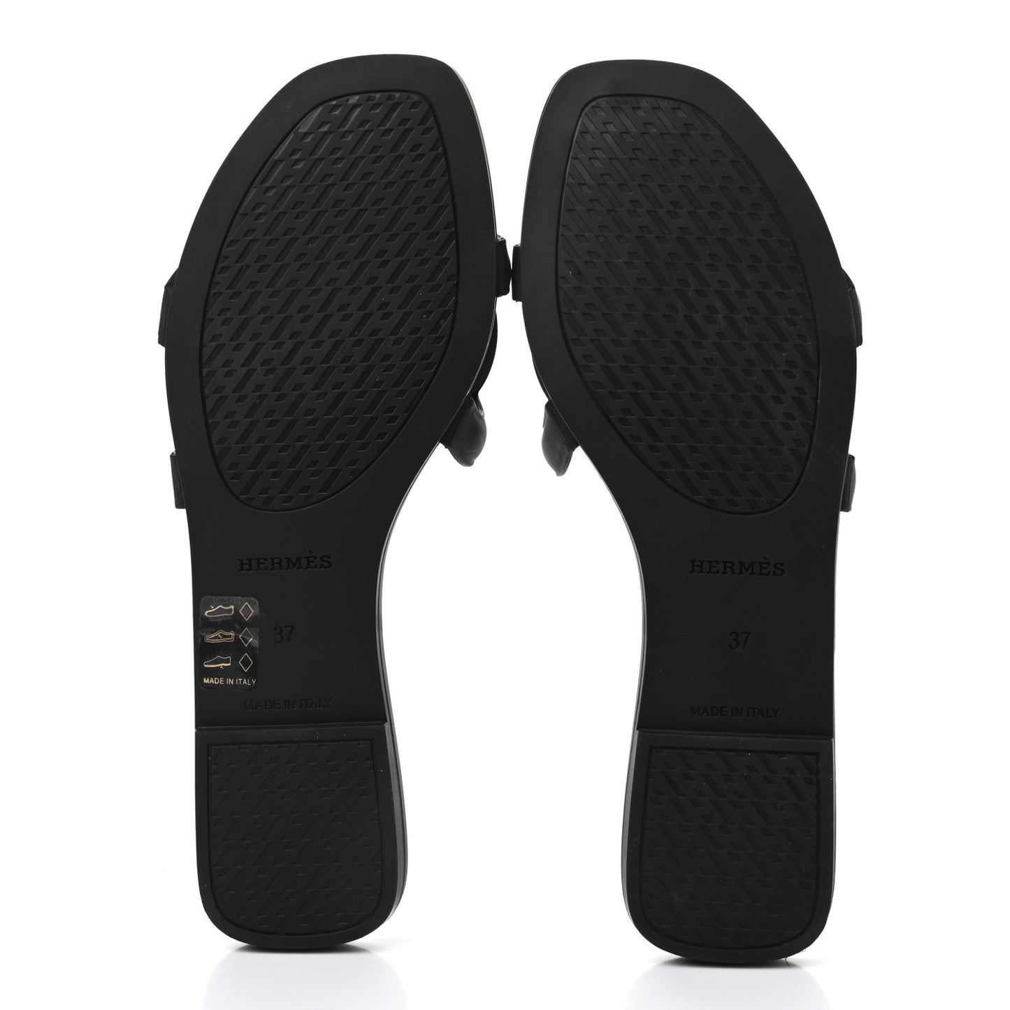 Rubber Aloha Sandals 37 Black