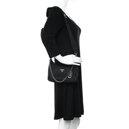 Prada Nylon Re-Edition 2005 Shoulder Bag Black 2 of 10