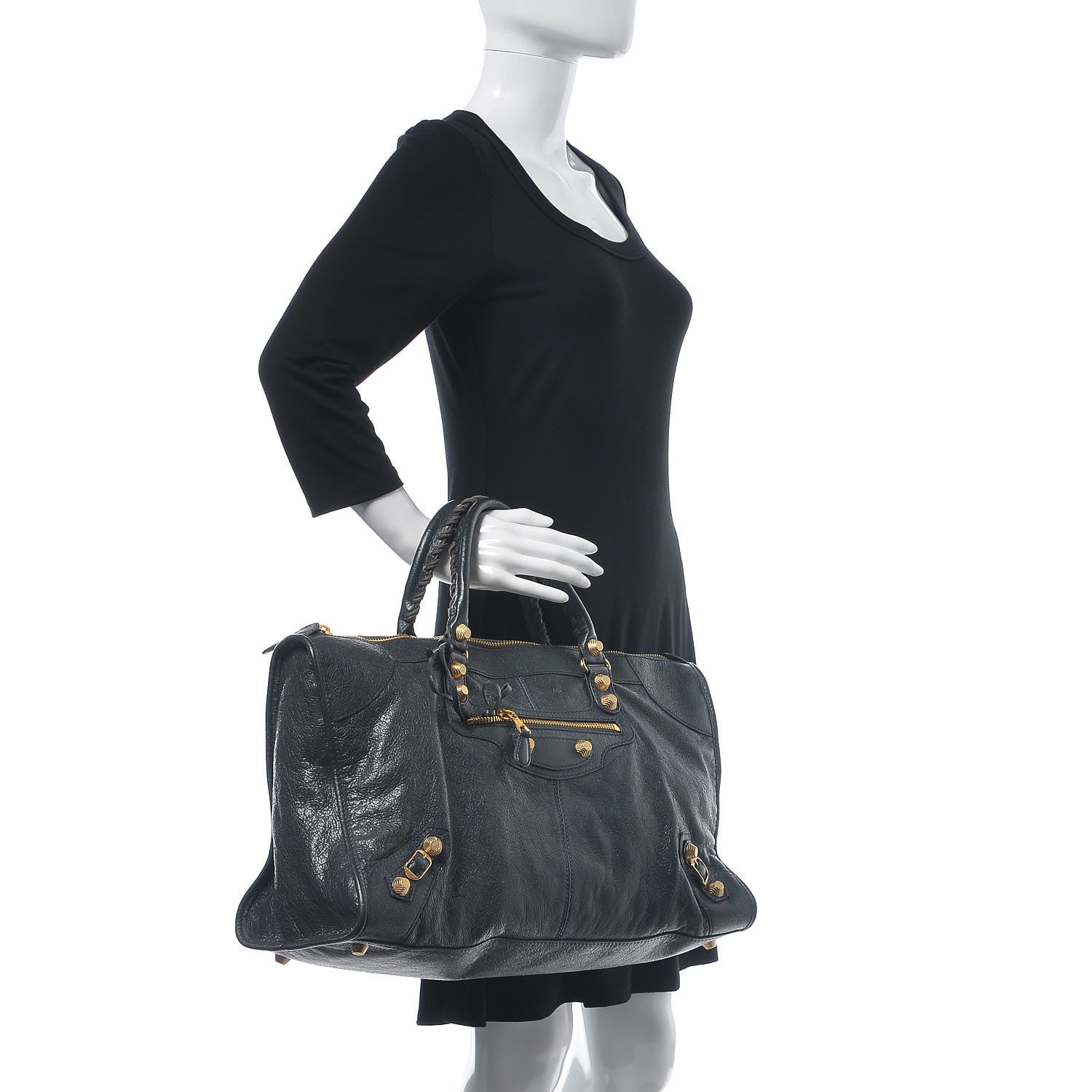 Balenciaga Agneau Giant 12 Gold Hardware Work Anthracite 2 of 11