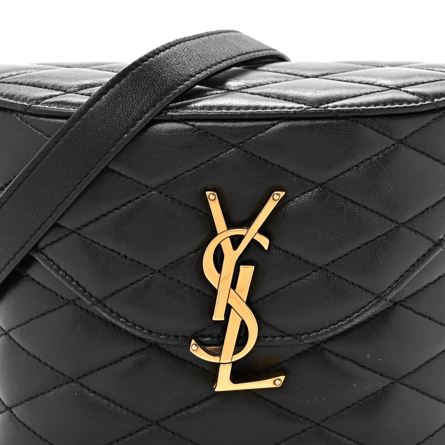 Saint Laurent Lambskin Matelasse Monogram June Box Bag Black 8 of 11