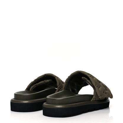 Louis Vuitton Technical Fabric Embossed Monogram Pool Pillow Comfort Mules 40 Khaki 4 of 10