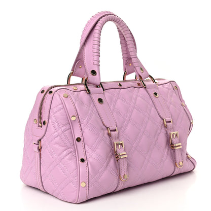 Versace Nappa Quilted Icon Bowler Pink 2 of 8