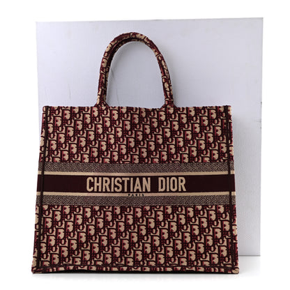 Christian Dior Oblique Large Book Tote Burgundy Multicolor 11 of 11