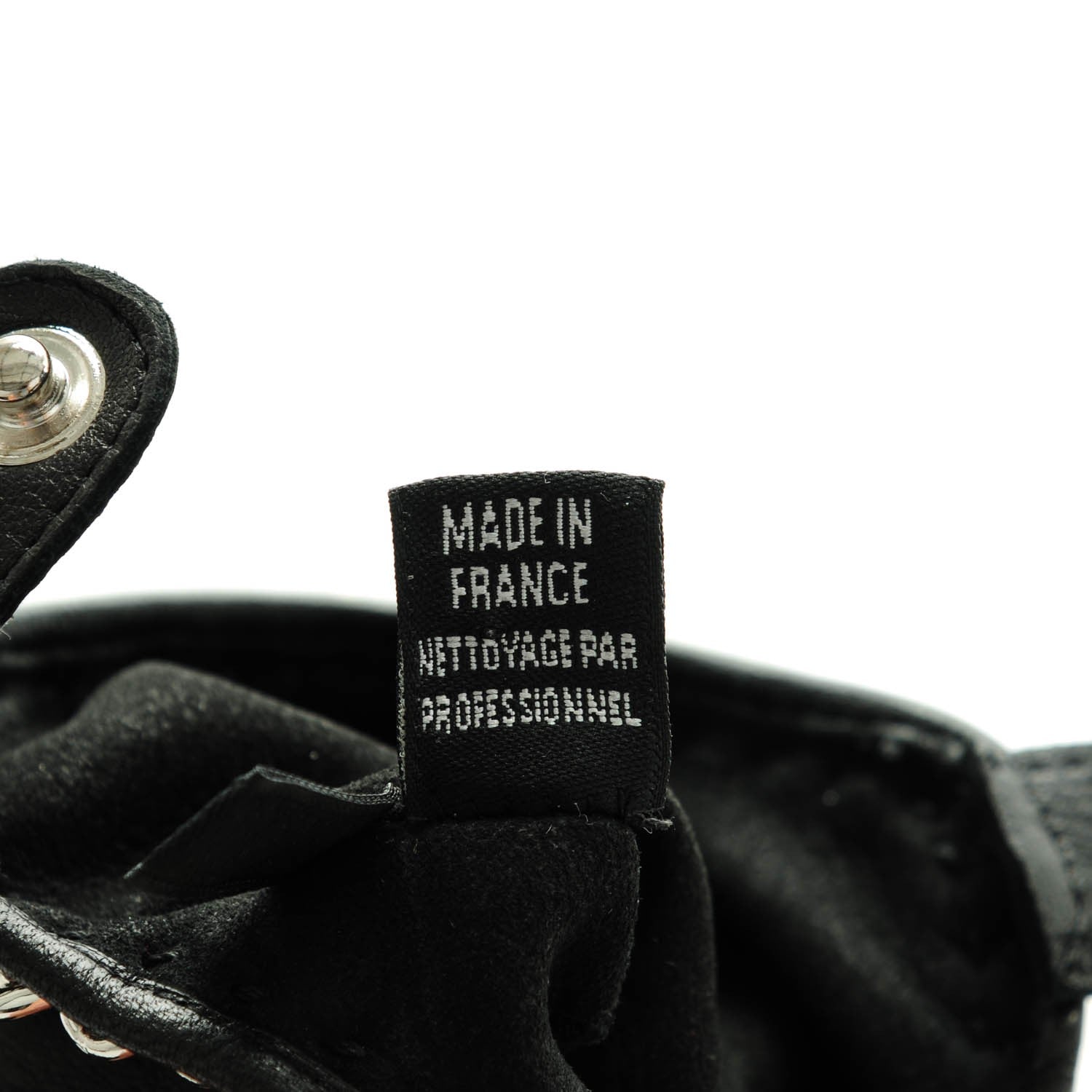 Chanel Lambskin Perforated Fingerless Chain CC Gloves 7.5 Black 6 of 7