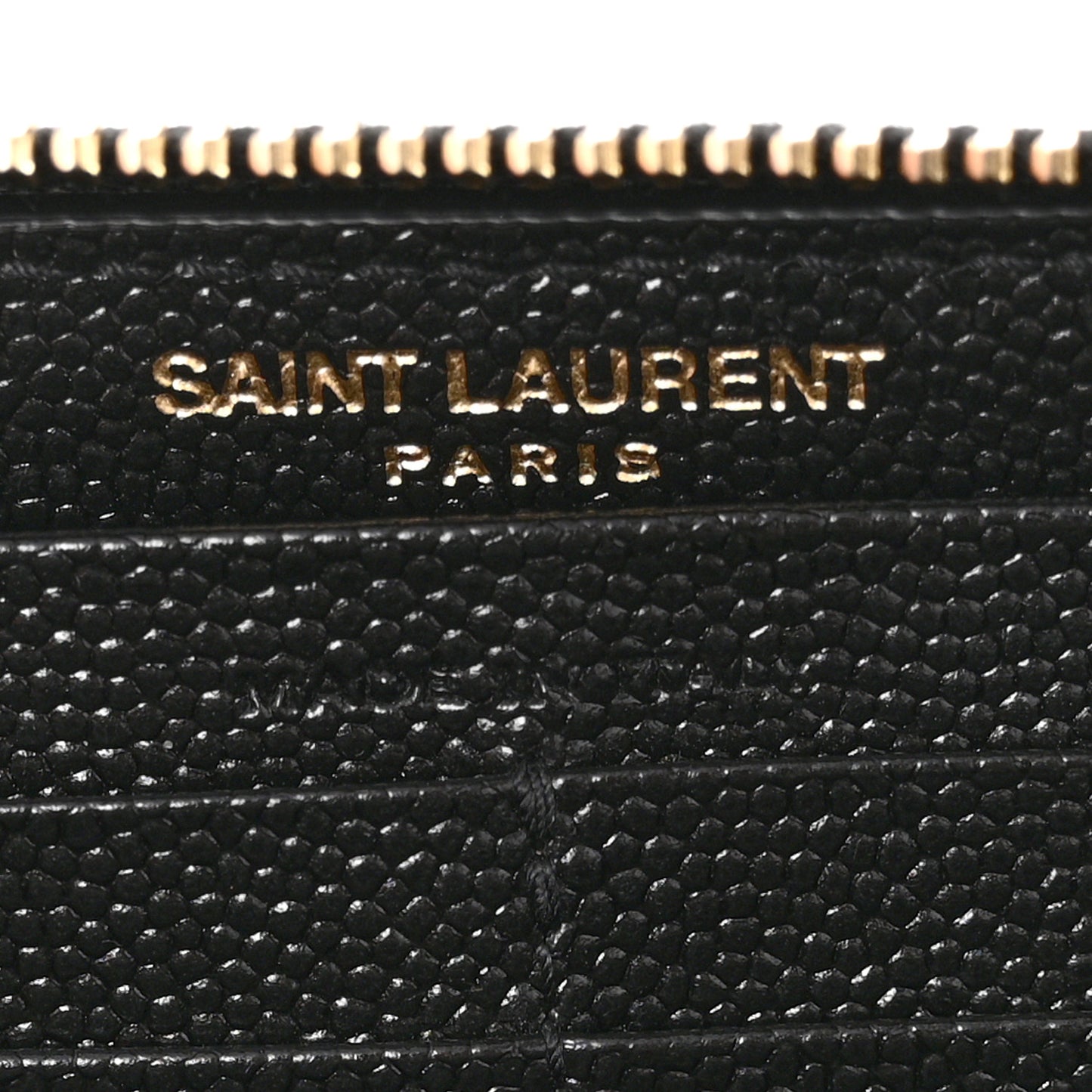 Grain De Poudre Matelasse Chevron Monogram Zip Around Wallet Black