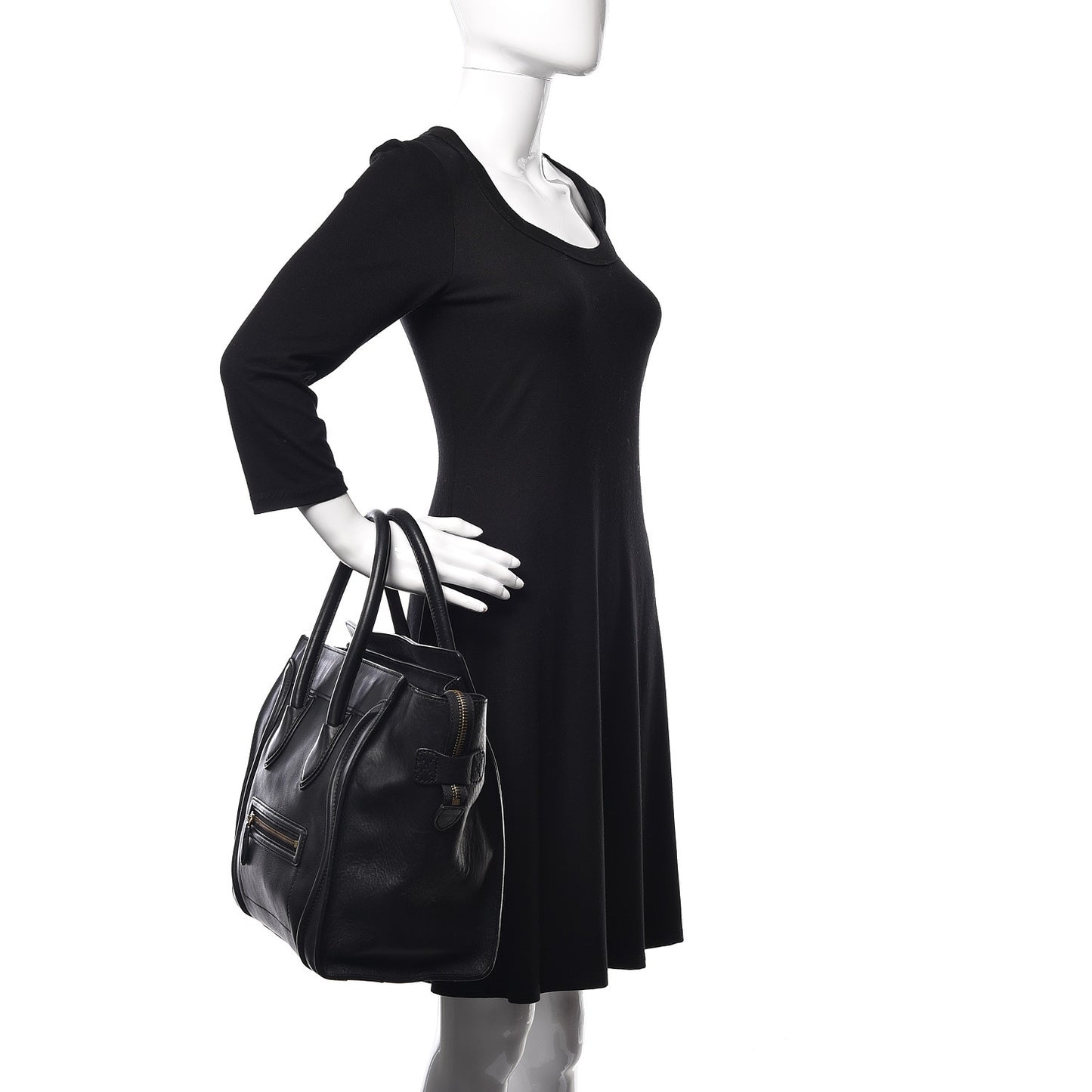 Smooth Calfskin Mini Luggage Black