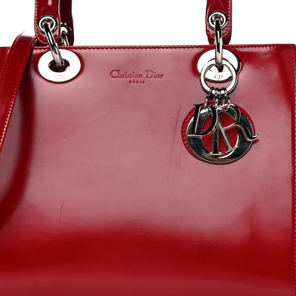Christian Dior Glazed Calfskin Medium Lady Dior Red 10 of 11
