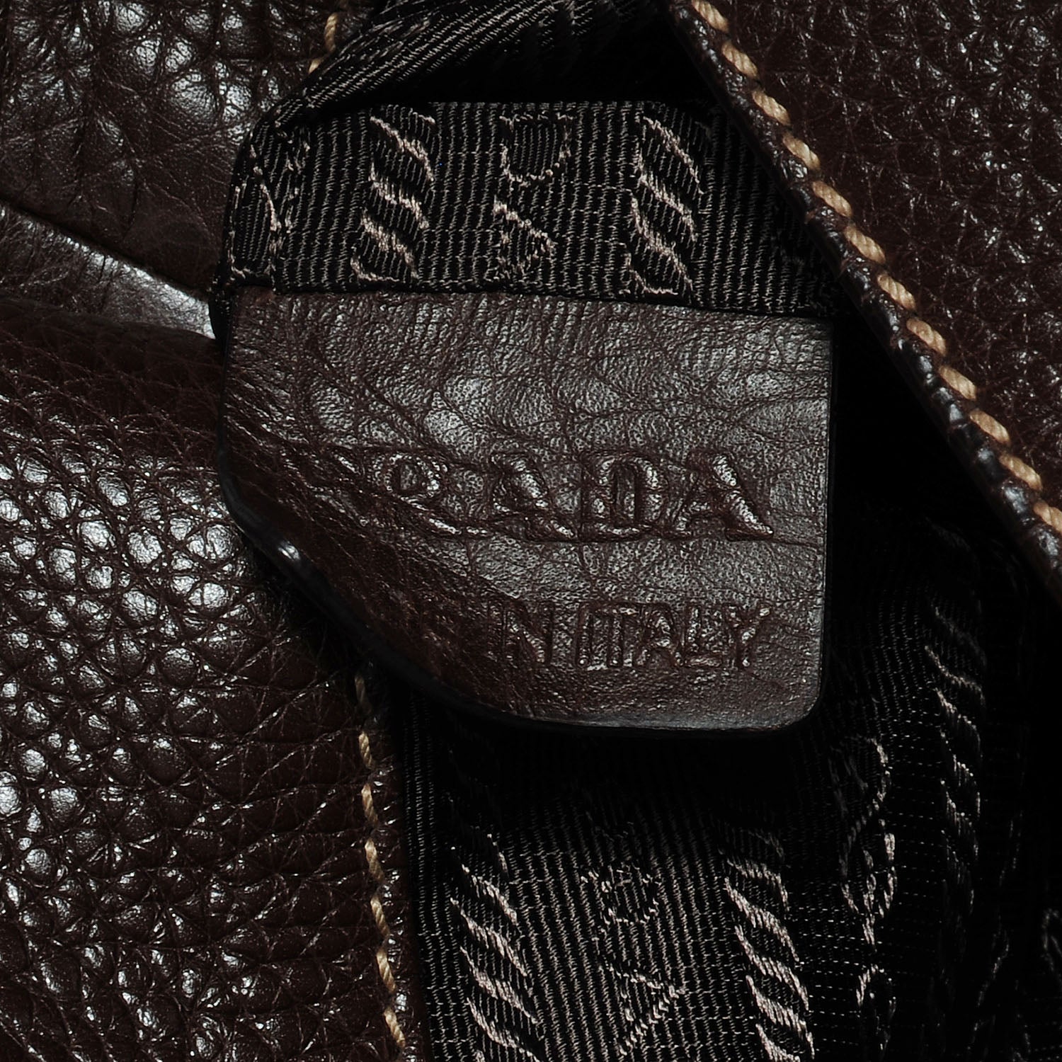 Prada Vitello Daino Rope Hobo Caffe 7 of 8