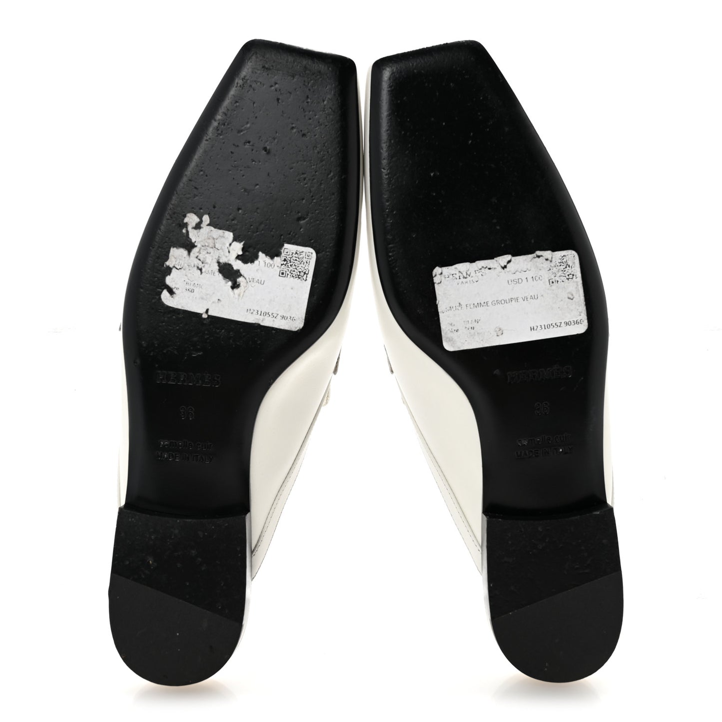 Calfskin Womens Groupie Mules 36 White