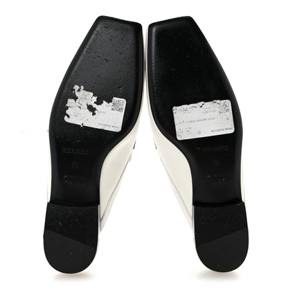 Hermes Calfskin Womens Groupie Mules 36 White 6 of 9