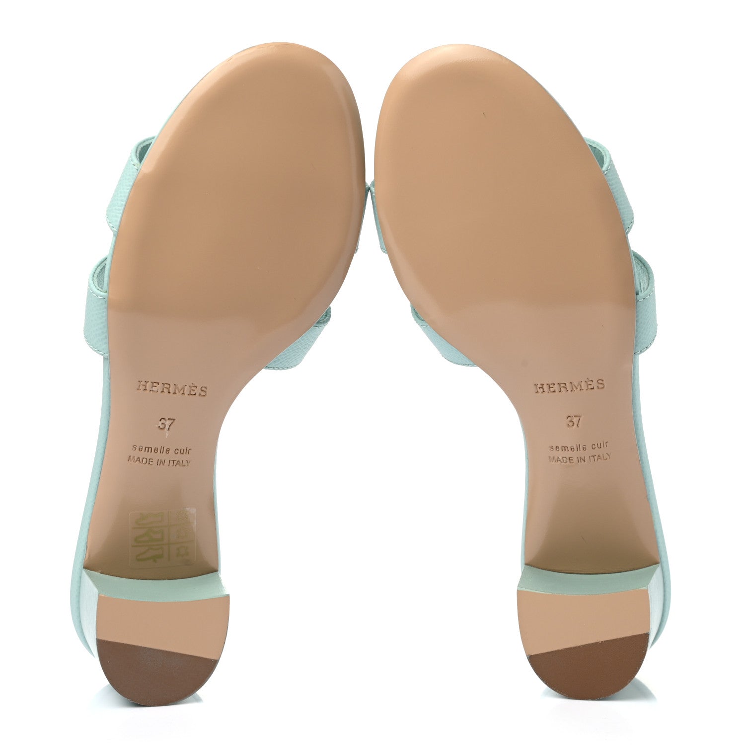 Hermes Epsom Oasis Sandals 37 Vert Embrun 5 of 8