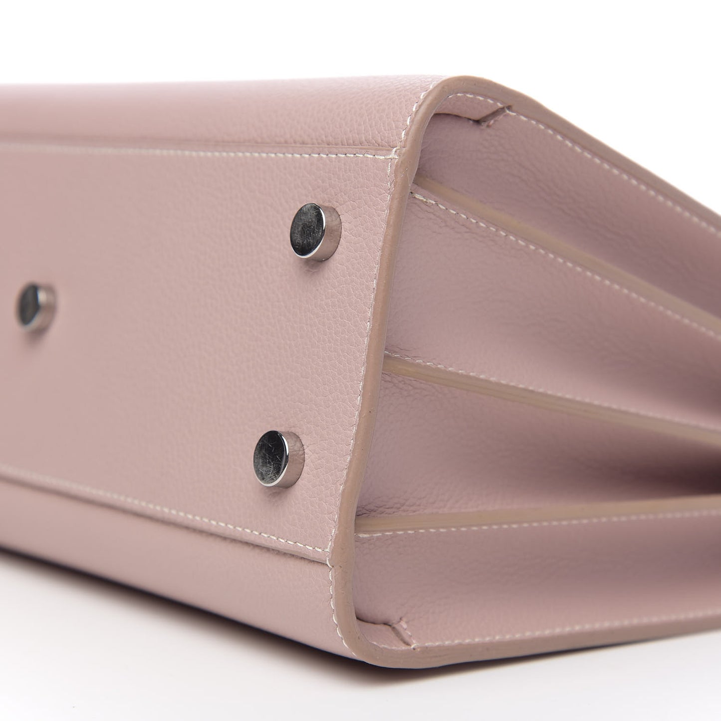 Grained Calfskin Baby Sac De Jour Antique Rose